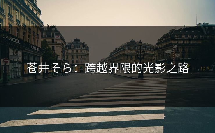 苍井そら：跨越界限的光影之路